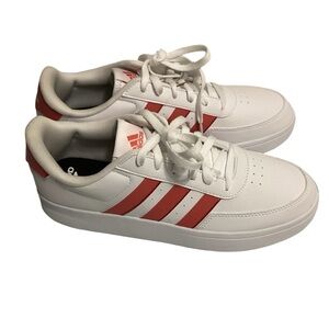 Adidas Breaknet 2.0 White Red Sneakers Men’s Size 10.5 Like New No box